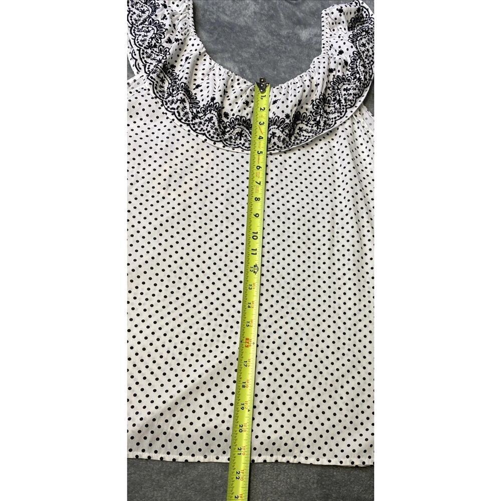 Savanna Jane Polka Dot Embroidered Top Women’s Size 2X - Picture 10 of 10